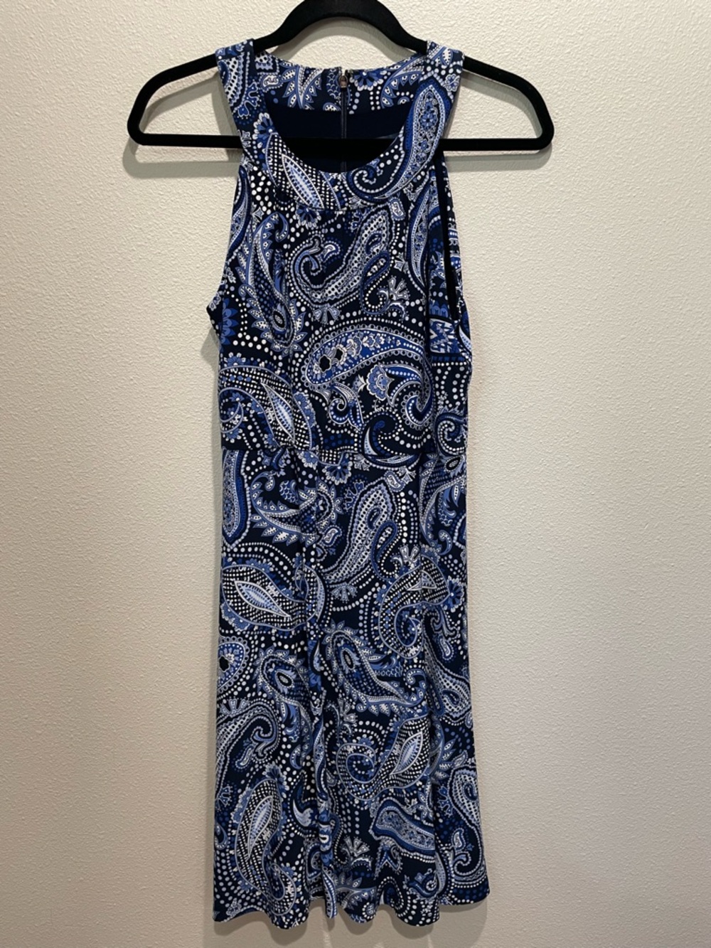 Tommy Hilfiger Navy & White Paisley Midi Dress